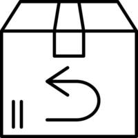 A box with a arrow pointing to the left vector