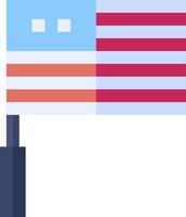 An american flag with a blue and red stripe vector