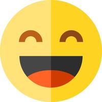 A smiling emoticion with a red tongue vector