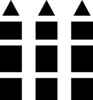 A black and white image of four squares vector