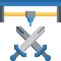 Two swords and a machine vector