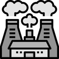A factory with smoke coming out of the chimneys vector