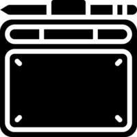 A black and white icon of a computer vector