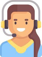 Call center agent avatar vector