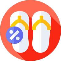 A pair of flip flops with a price tag vector