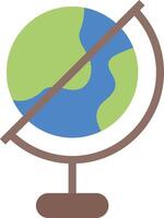 A globe with a no sign on it vector
