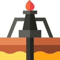 A lamp with a flame on top of it vector