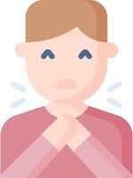 A man with a cold face and a cough vector