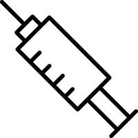 A syringe with a needle on it vector