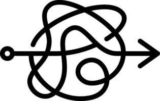 A black and white logo with an arrow and a circle vector