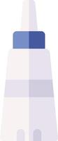 A white and blue space ship with a blue stripe vector