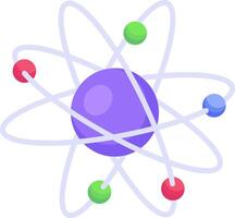 An atom with four spheres on it vector