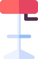 A red stool with a white base vector