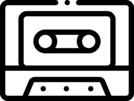 A black and white image of a cassette player vector