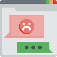 A message with a sad face on it vector