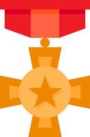 A medal with a star on it vector