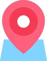 A location marker icon with a red dot vector