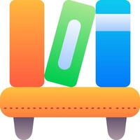 A colorful book on a chair with a book on top vector