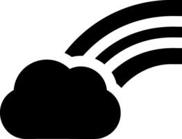 Cloud with rainbow vector