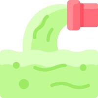 A green liquid is pouring out of a faucet vector