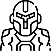 A black and white line drawing of a man in a suit vector