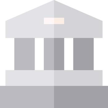 un edificio con columnas y un blanco antecedentes vector