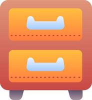 A drawer with two drawers on it vector