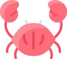 A cartoon crab with two claws on its back vector
