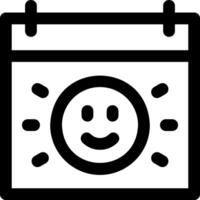A calendar with a smiley face on it vector