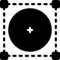 A black and white square with a cross in the center vector