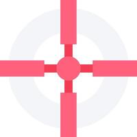 A red cross in a circle with four arrows vector