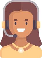 Call center agent avatar vector