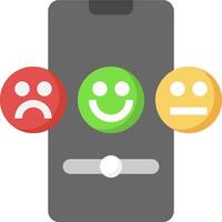 A phone with four different emoticons on it vector