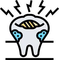 A tooth with lightning coming out of it vector