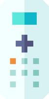 A calculator icon with a blue background vector