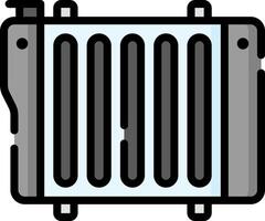 A radiator with a black and white background vector
