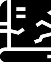 A black and white icon of a computer vector