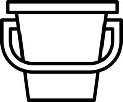 A bucket with handles on a white background vector