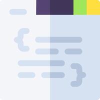 A file icon with a green, yellow and purple background vector