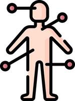 A person with a body with many points on it vector