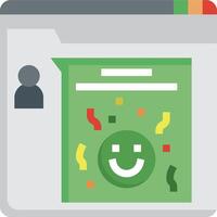 A green folder with a smiley face on it vector