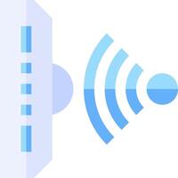 A wifi signal is shown with a blue circle vector