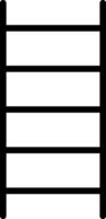 A black and white image of a bed with four lines vector
