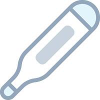 A thermometer with a blue tip vector
