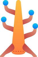 A cartoon tree with many arms and legs vector
