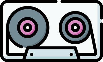 A cassette player with two pink eyes vector