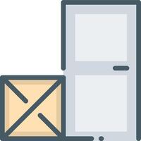 A door and envelope icon on a white background vector