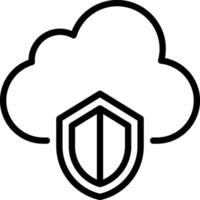 Cloud security icon illustration vector