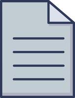 A paper document icon with a line vector