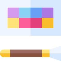 A colorful palette of squares and a brush vector